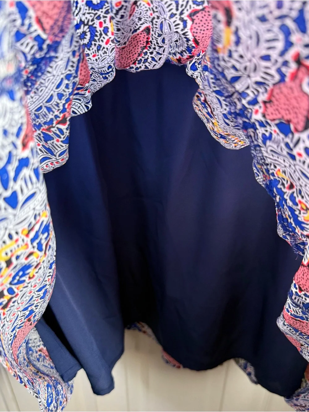 J. Crew Sz 12 Silk Multicolor Paisley-Print Sundress in Blue, Red & Yellow